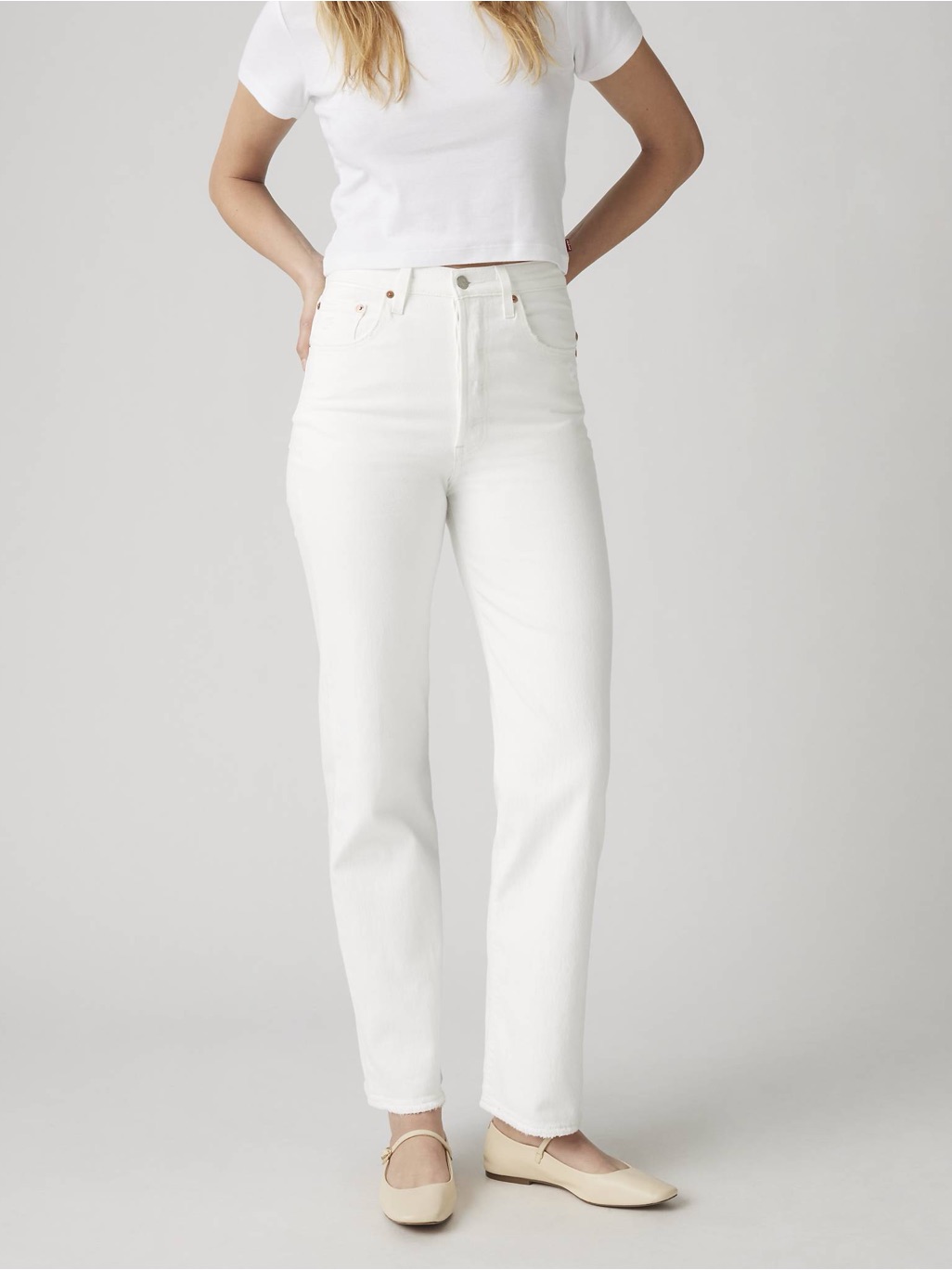 Levi’s Ribcage Straight Ankle Jeans - Button Fly